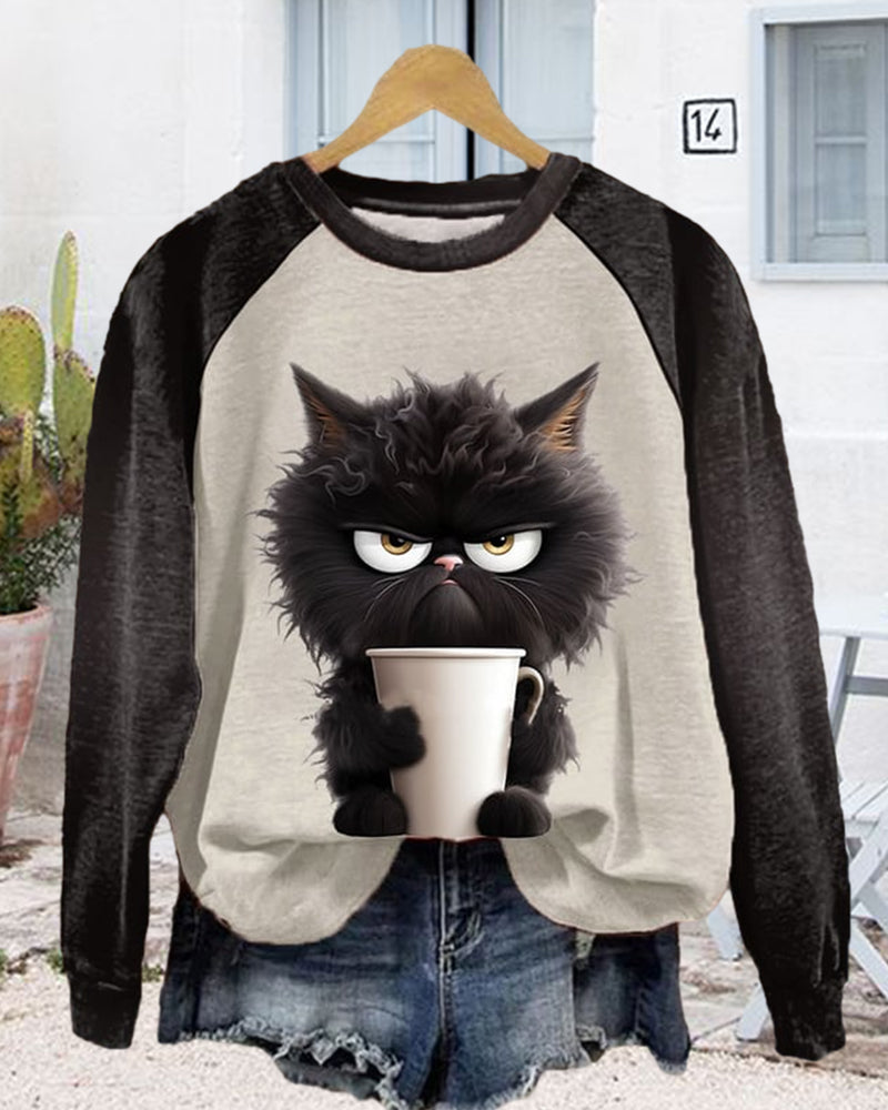 Stilla | Kat Sweatshirt med farveblok