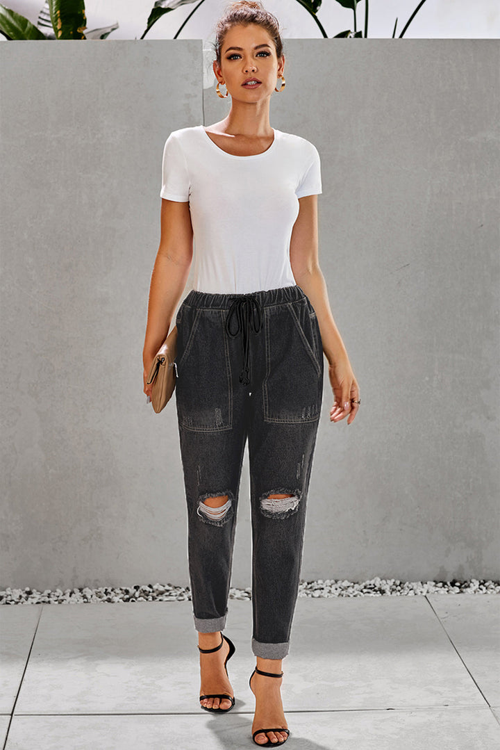 Stilla | Snoretræk Denim Joggers