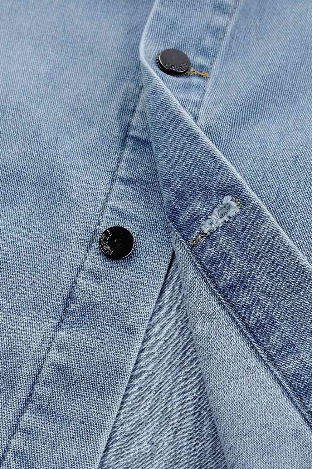 Stilla | Denimjakke Med Nedtonet Krave