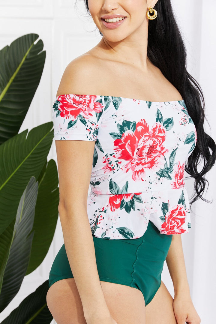 Stilla | West Swim Coastal Cutie Off-shoulder Swim Tankini Set
