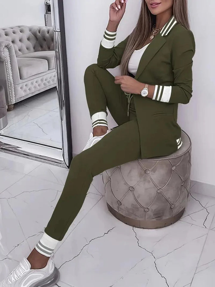 Stilla | Casual Striped Blazer & Pant Set