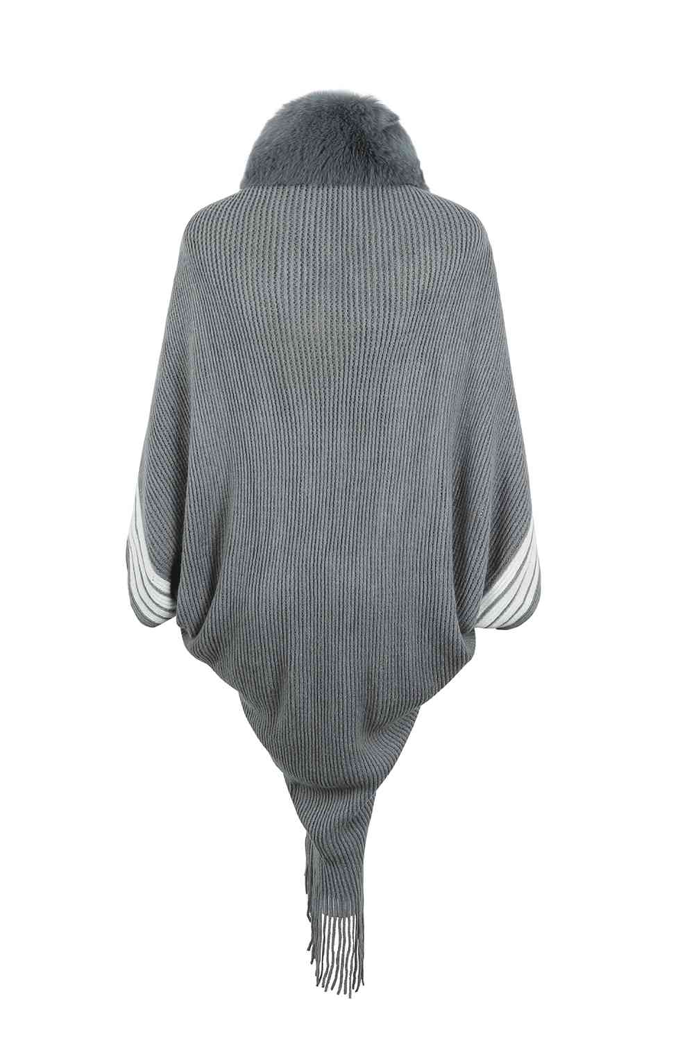 Stilla | Frynse Detalje Langærmet Poncho