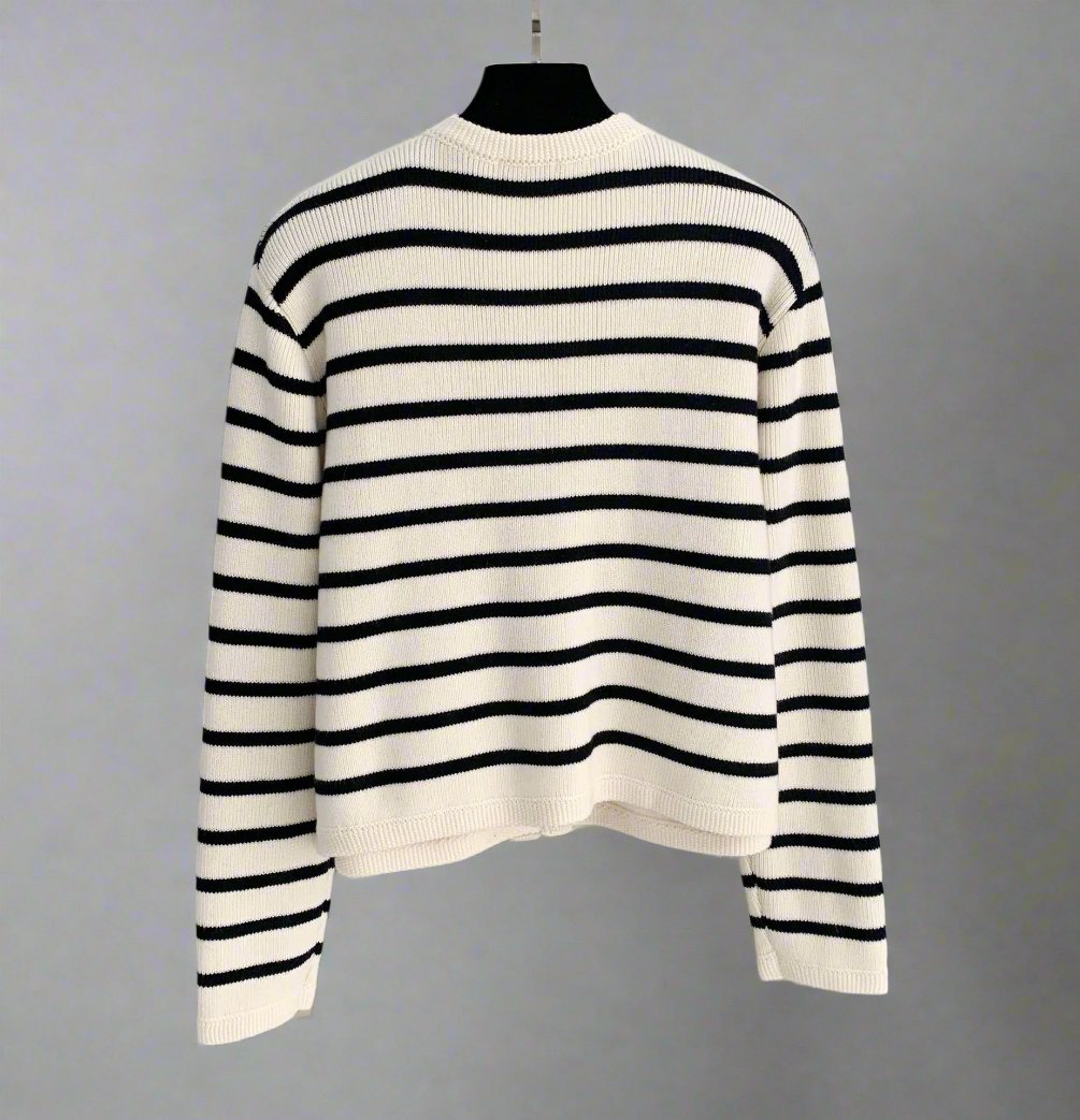 Stilla | Stribet Cardigan med Stil