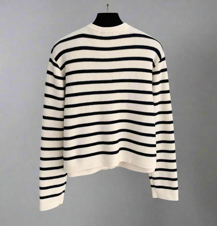 Stilla | Stribet Cardigan med Stil
