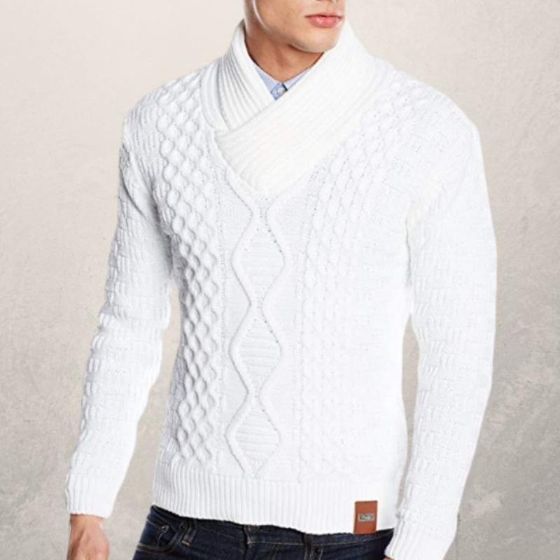 Stilla | Uldscarf Krave Pullover Kabelstrik Vinterpullover
