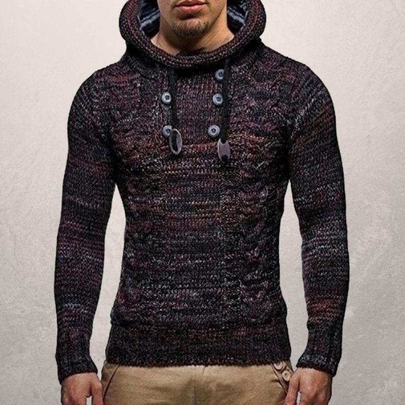 Stilla | Uld Kabelstrik Hættetrøje Slim Fit Pullover