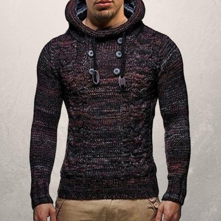Stilla | Uld Kabelstrik Hættetrøje Slim Fit Pullover