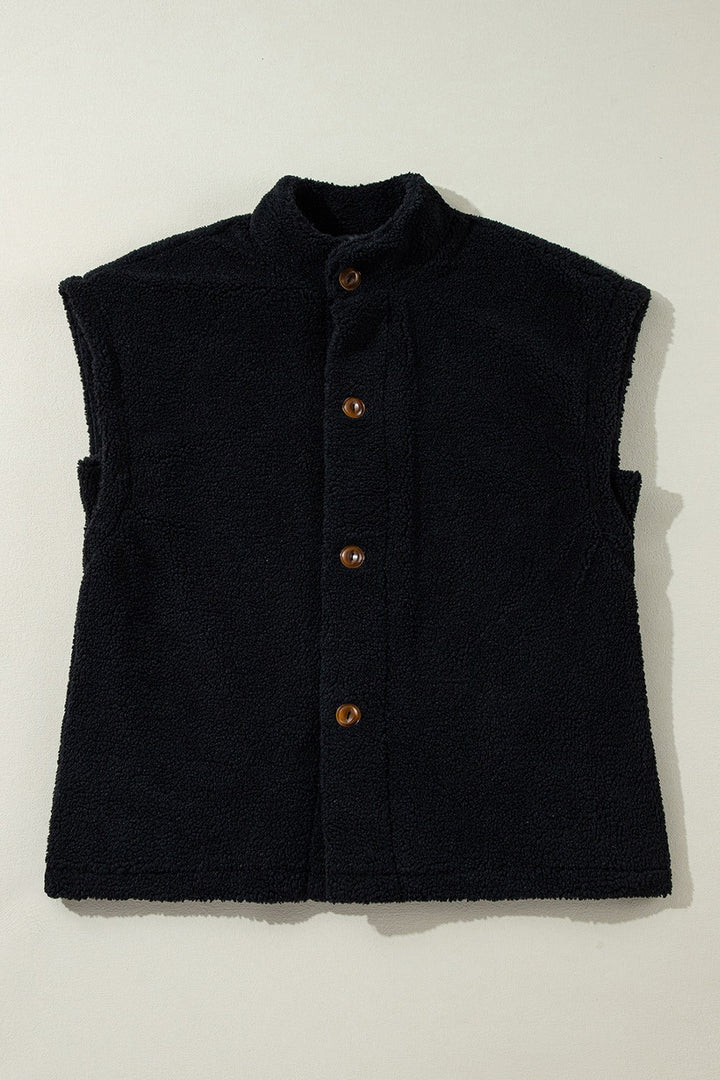 Stilla | Mock Neck Knap Op Vest Frakke
