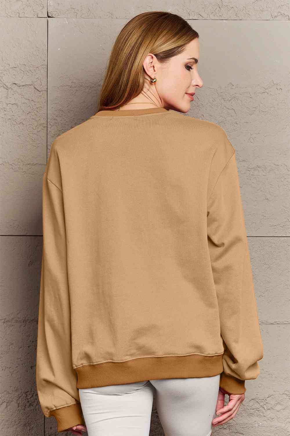 Stilla | Love Full Size Merry and Bright Graphic Sweatshirt