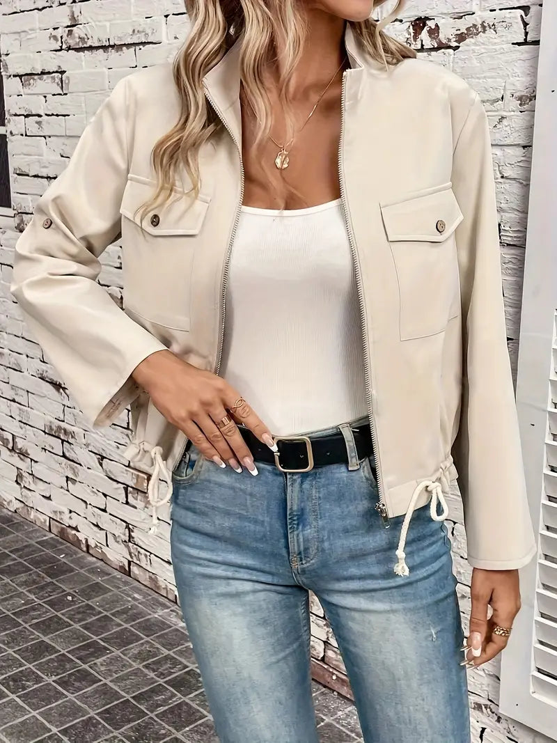 Stilla | Elegant Beigefarvet Damejakke