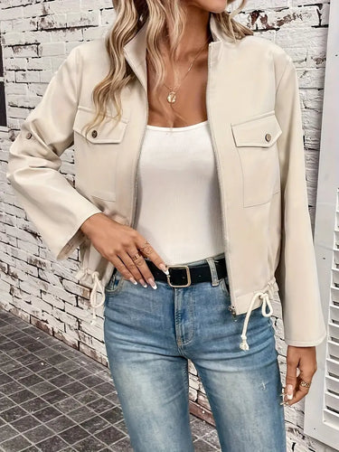 Stilla | Elegant Beigefarvet Damejakke