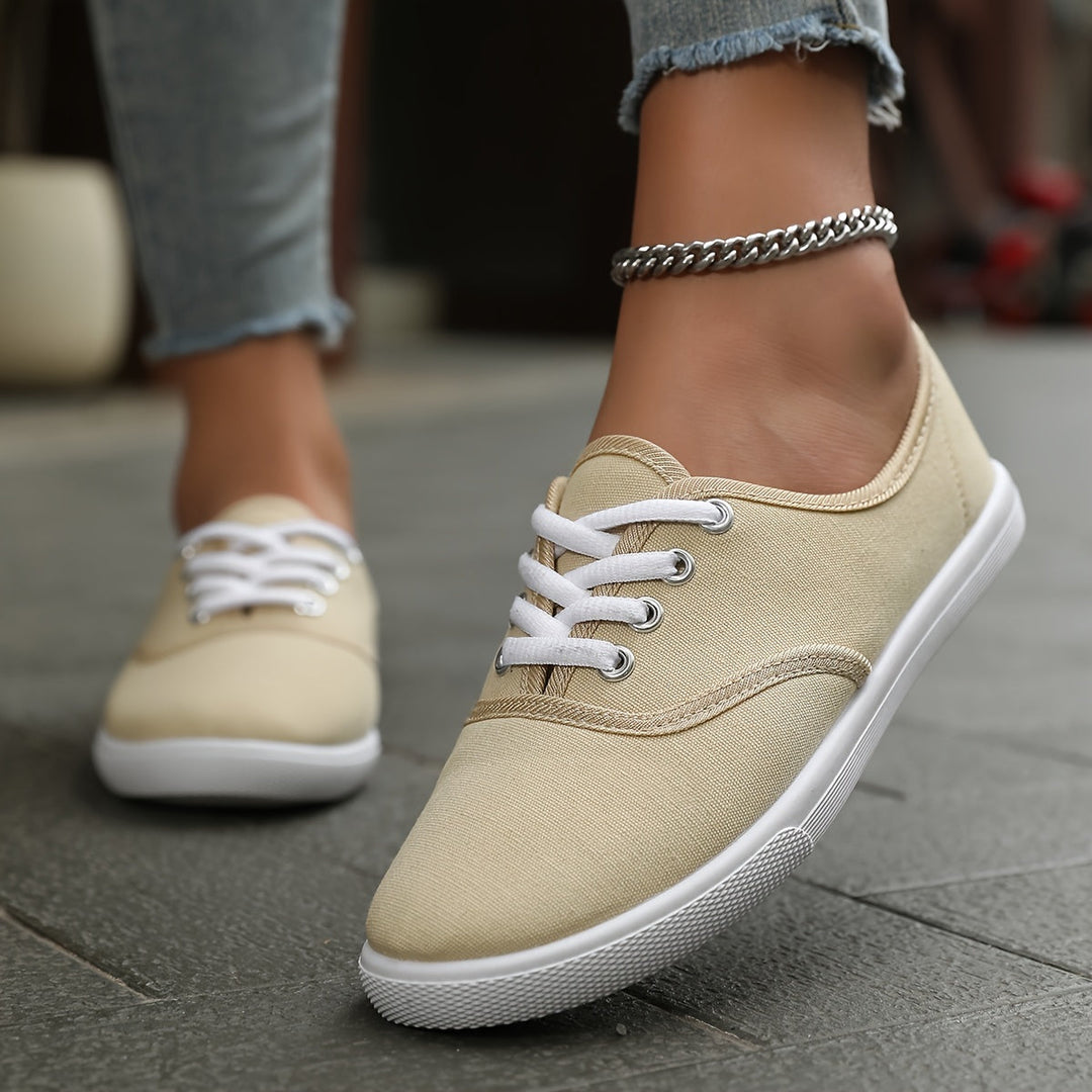 Skovae | Behagelige Lave Canvas Sneakers I Hvid