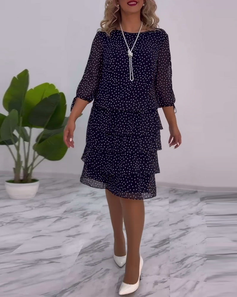 Stilla | Elegant Polkaprikket Kjole