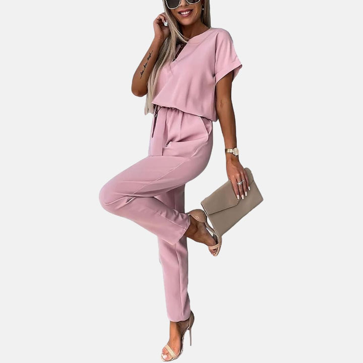 Skovae | Elegant, Festlig Kortærmet Dame Jumpsuit til Sommeren