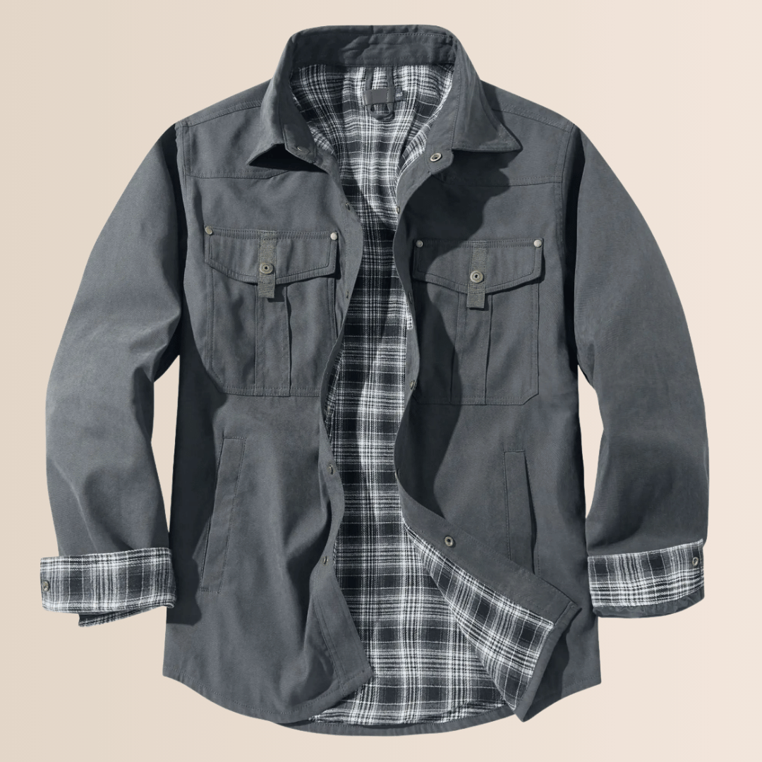 Stilla | Vintage Flannel-Rutet Herrekåbe