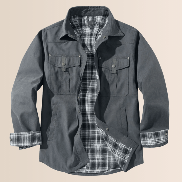 Stilla | Vintage Flannel-Rutet Herrekåbe