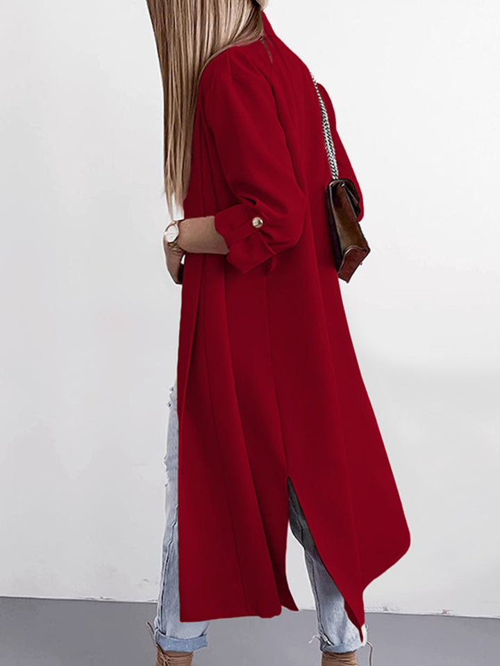 Stilla | Åben Front Rulle-Tab Ærme Trench Coat