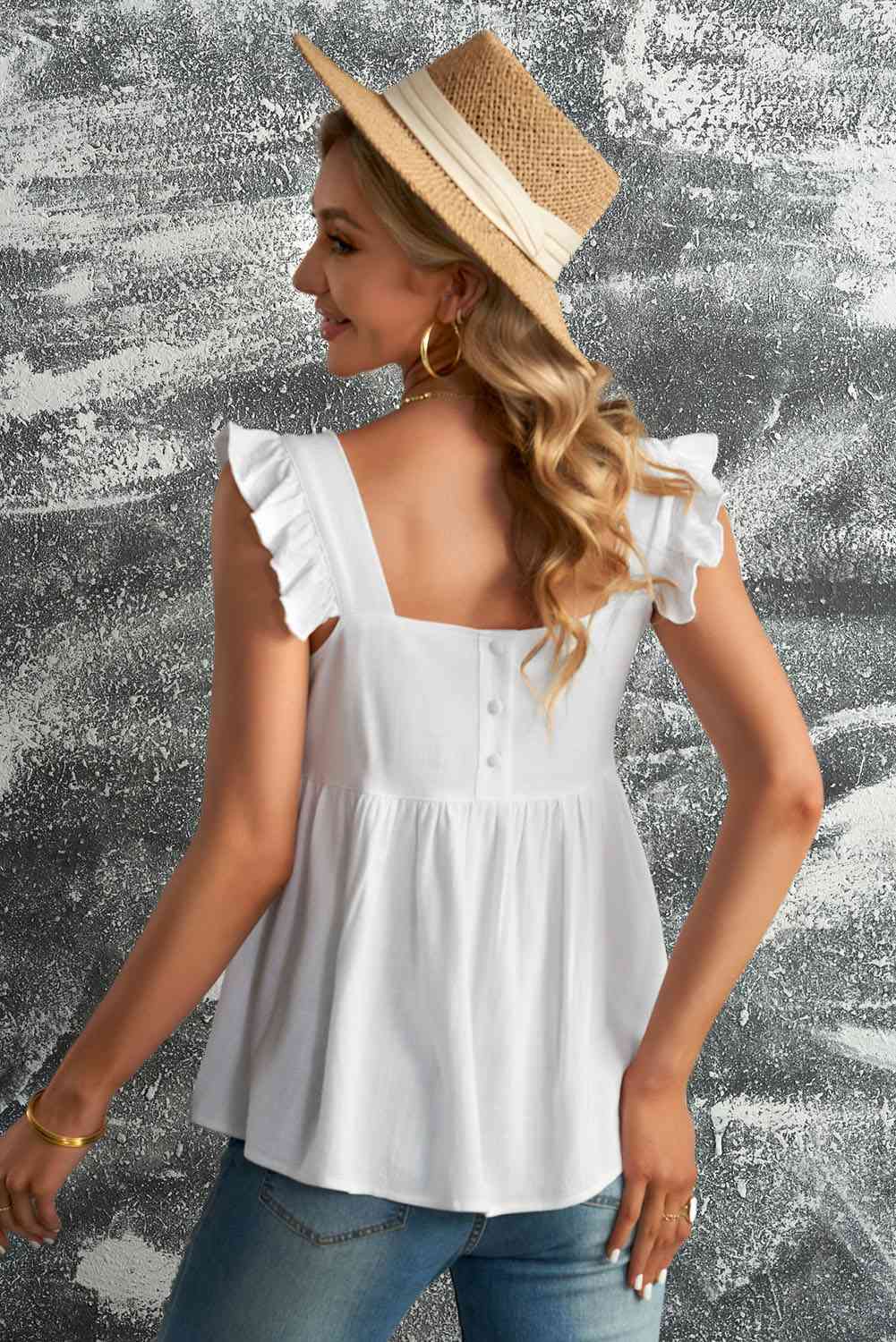Stilla | Square Neck Babydoll Bluse