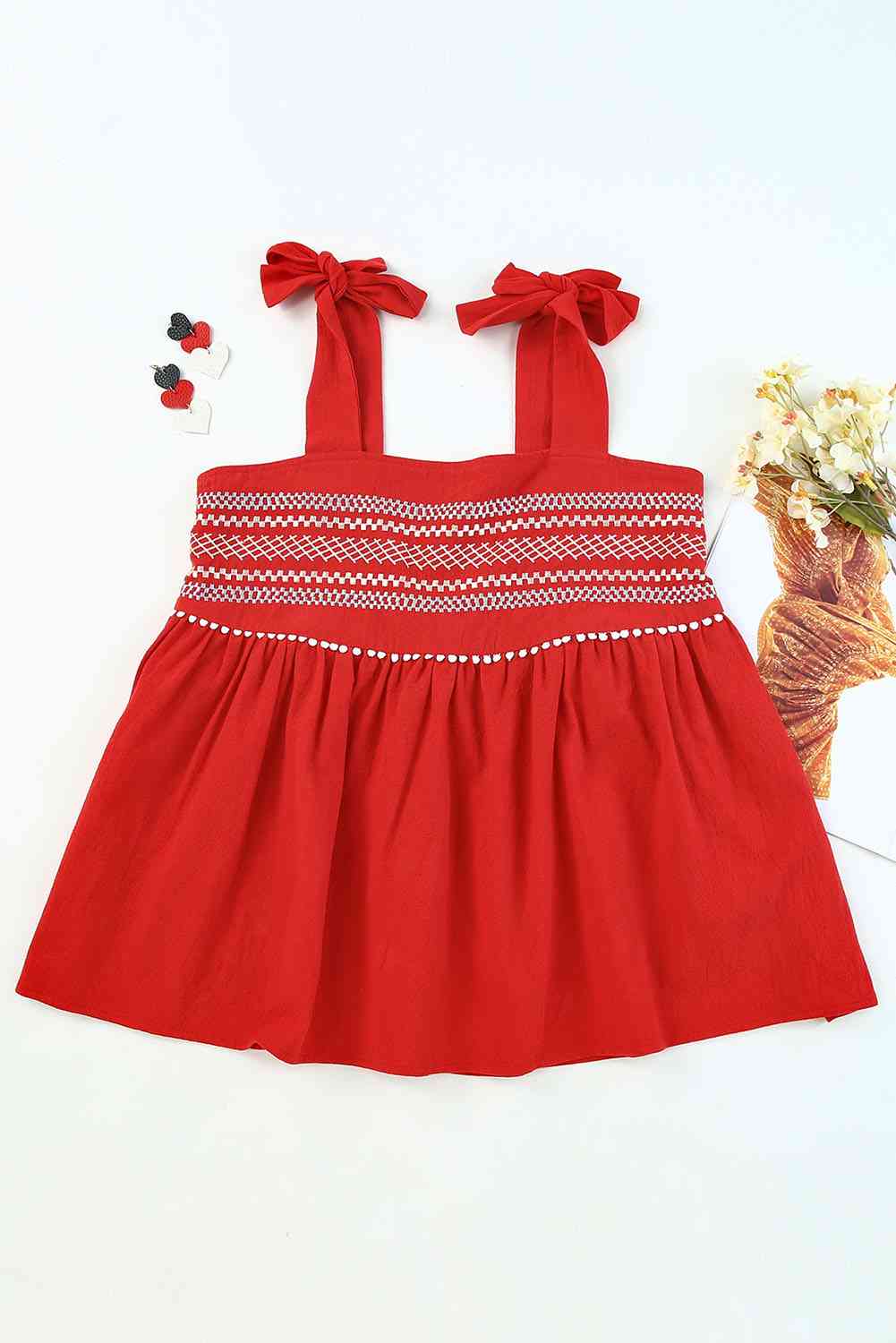 Stilla | Tie-shoulder Babydoll Tank