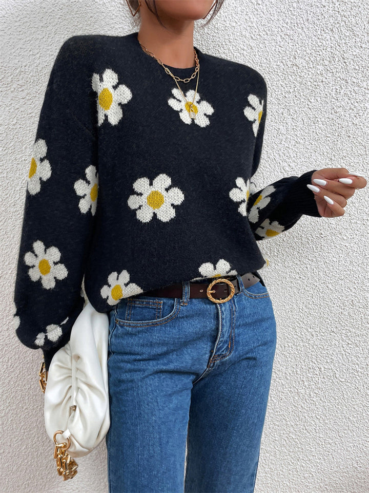 Stilla | Rund Hals Lantern Ærme Sweater