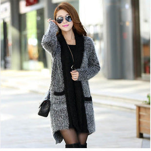 Kvinders Fluffy Cardigan med Praktiske Lommer og Casual Design Stilla