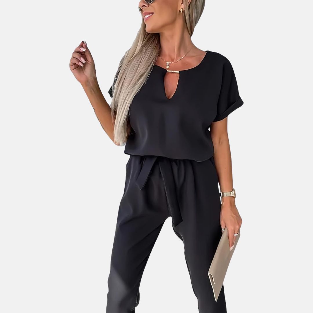 Skovae | Elegant, Festlig Kortærmet Dame Jumpsuit til Sommeren