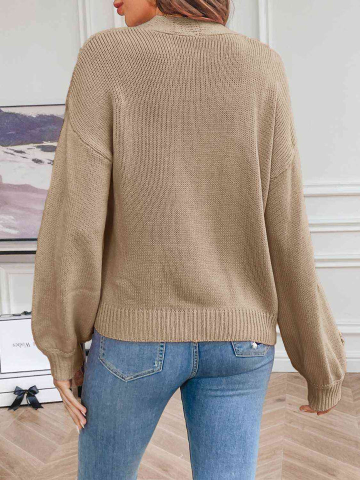 Stilla | Langærmet Åben Front Cardigan