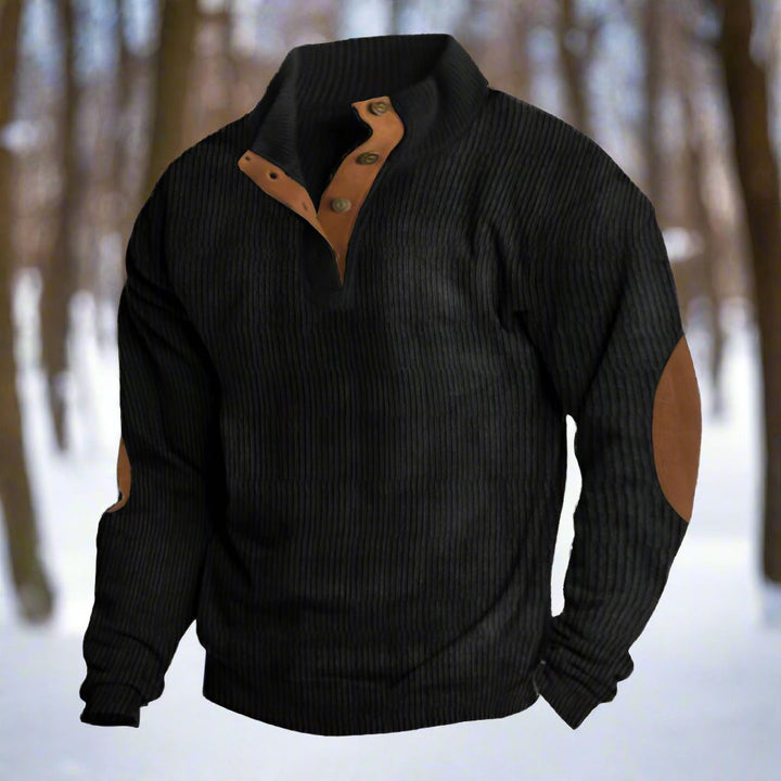 Stilla | Niccolò Ribbede Ståkrave Sweater Suede Albue-patches Sweater