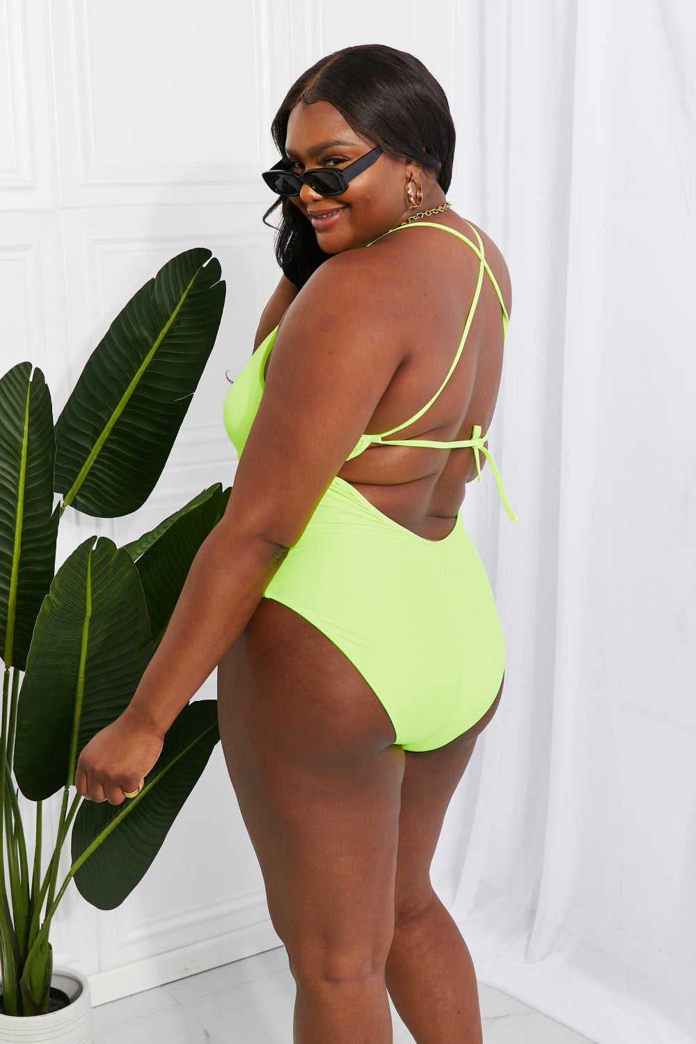 Stilla | West Swim High Tide One-piece I Citron-lime