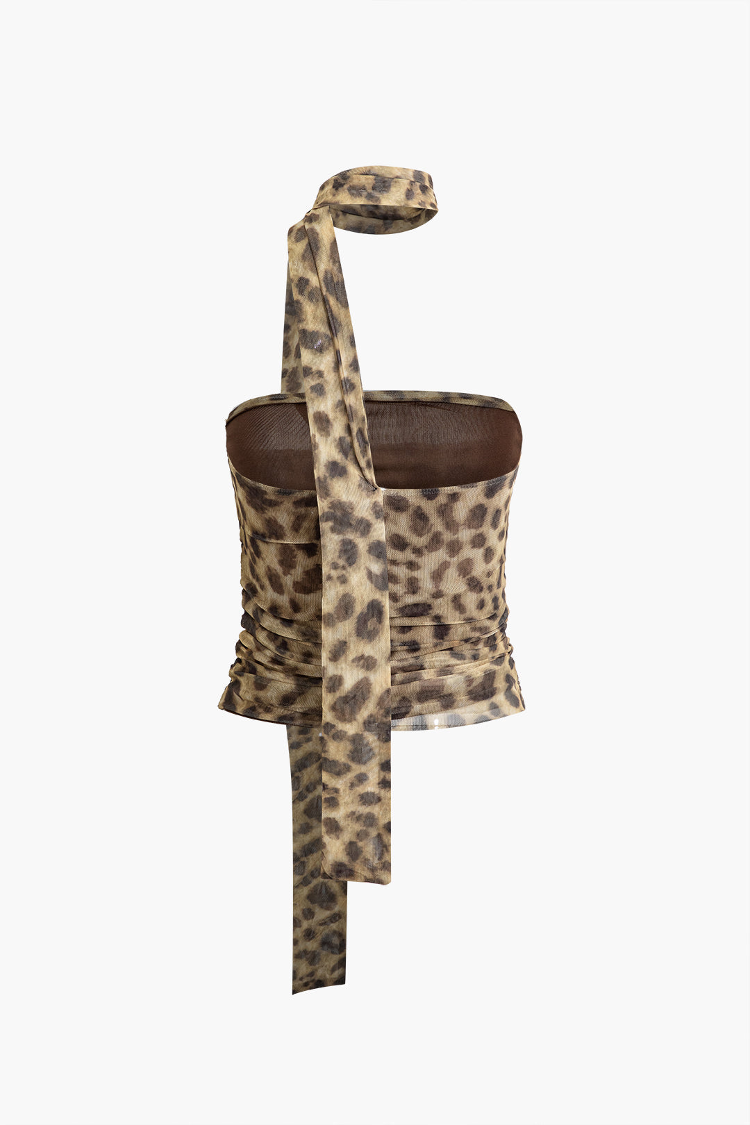 Stilla | Top Typ Halterneck I Rød Med Leopardprint