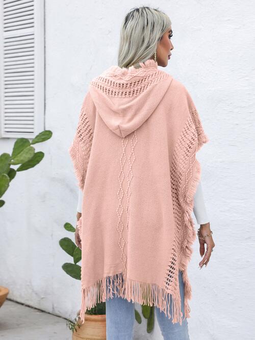 Stilla | Trim Knapperet Hætt Poncho