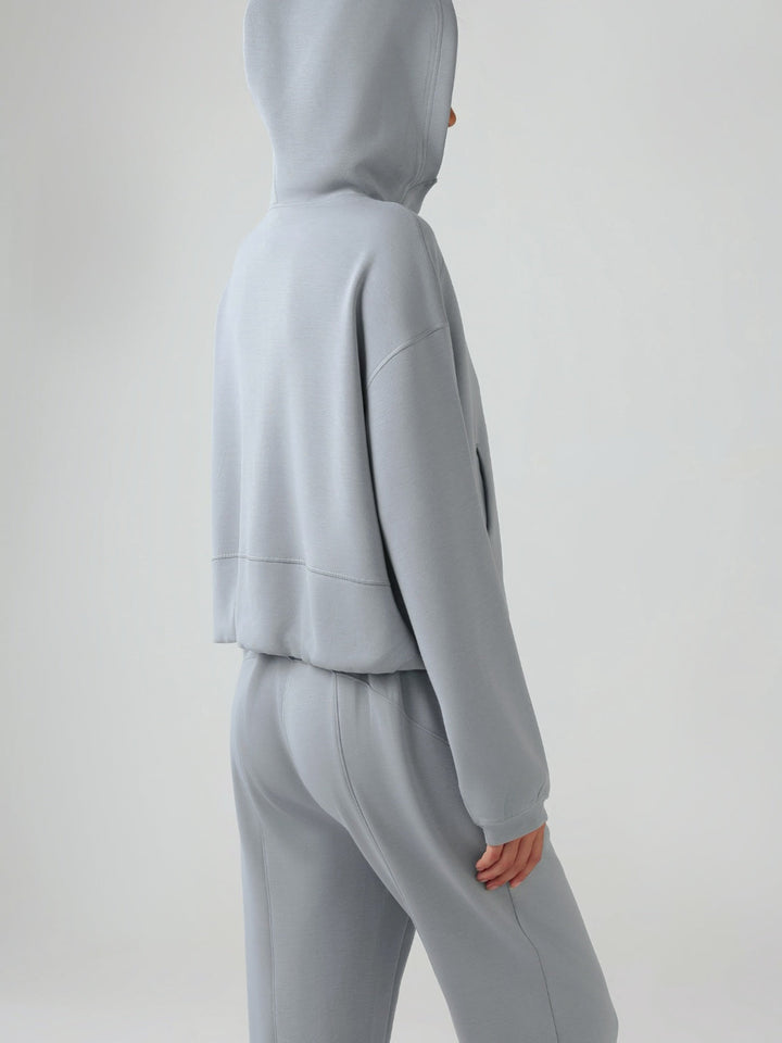 Stilla | Zip Up Dropped Shoulder Active Hooded