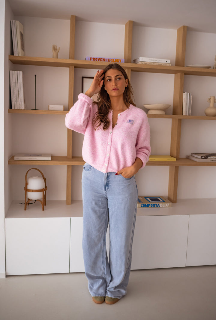 Stilla | Chic Pink Quilted Cardigan til Lagdelte Looks