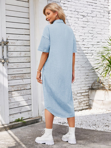 Stilla | Up Dropped Shoulder Denim Kjole
