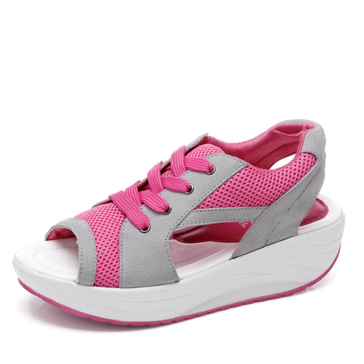Dame nan Sneakersandal med plateau sål og åndbart netvæv Skovae