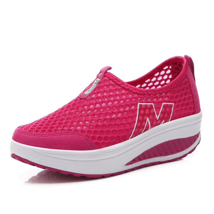 Dame nan lettere net-sneakers med ergonomisk kile sål og stødabsorberende mellemsål Skovae