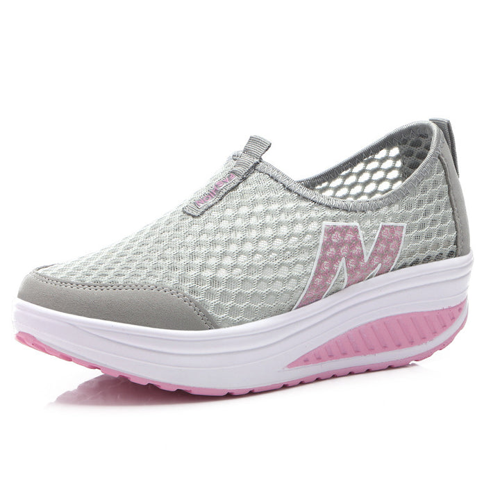 Dame nan lettere net-sneakers med ergonomisk kile sål og stødabsorberende mellemsål Skovae
