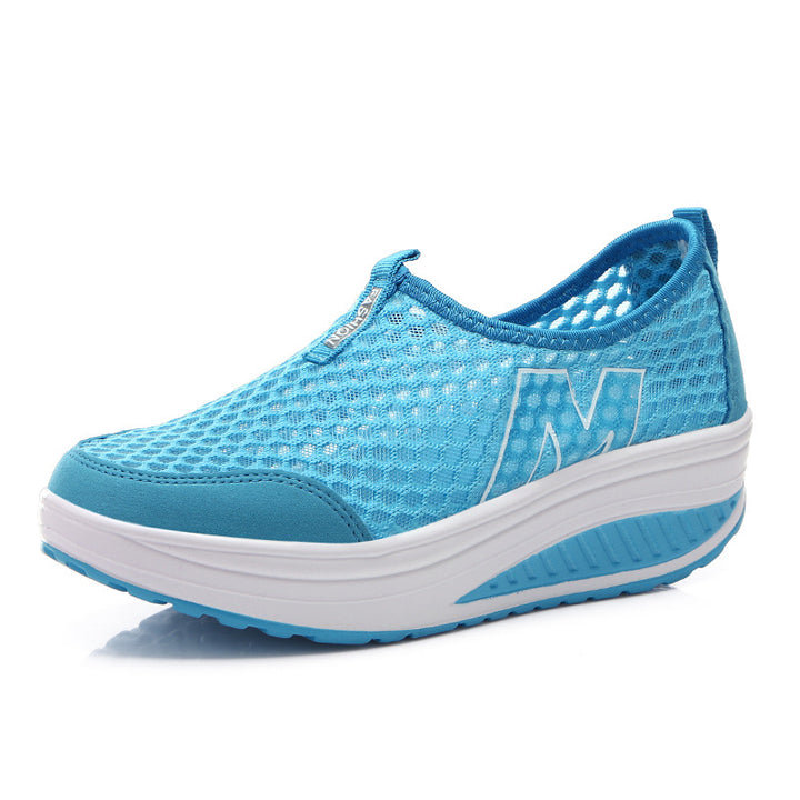 Dame nan lettere net-sneakers med ergonomisk kile sål og stødabsorberende mellemsål Skovae