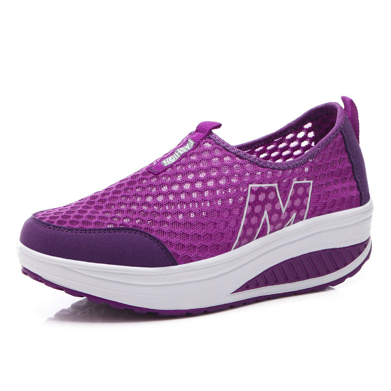 Dame nan lettere net-sneakers med ergonomisk kile sål og stødabsorberende mellemsål Skovae