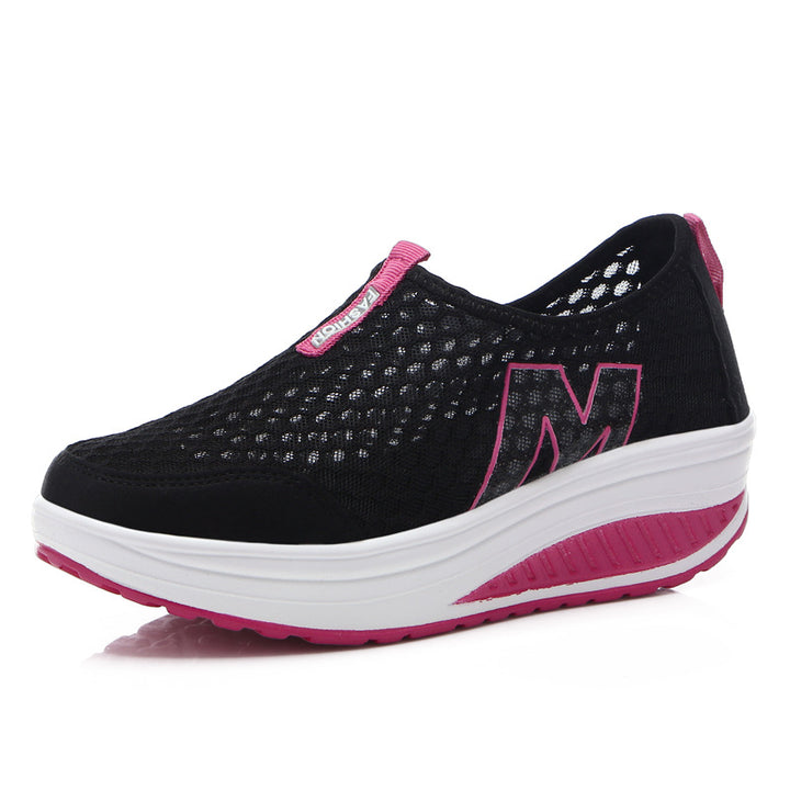 Dame nan lettere net-sneakers med ergonomisk kile sål og stødabsorberende mellemsål Skovae