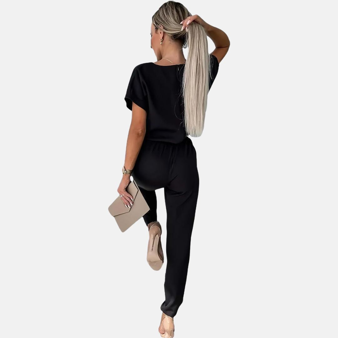 Skovae | Elegant, Festlig Kortærmet Dame Jumpsuit til Sommeren