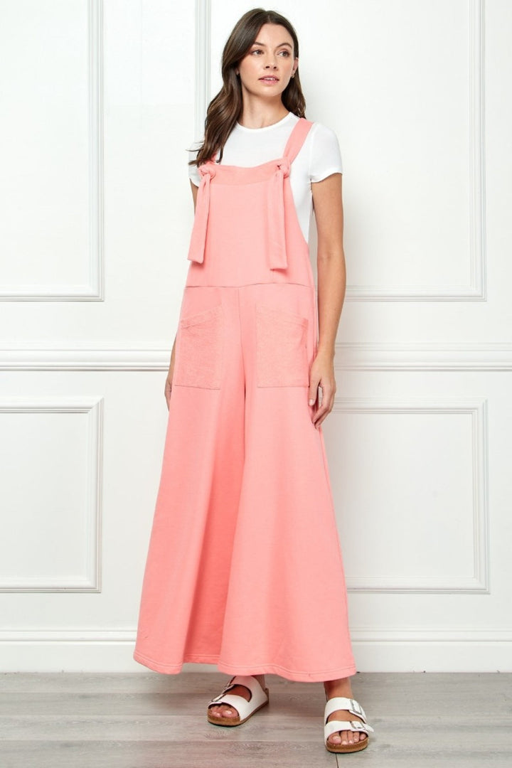 Stilla | Bred Strop Fransk Terry Overalls