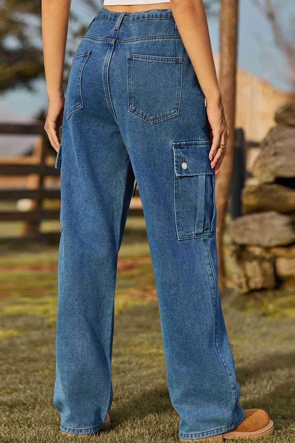 Stilla | Fit Snørejeans Med Lomme