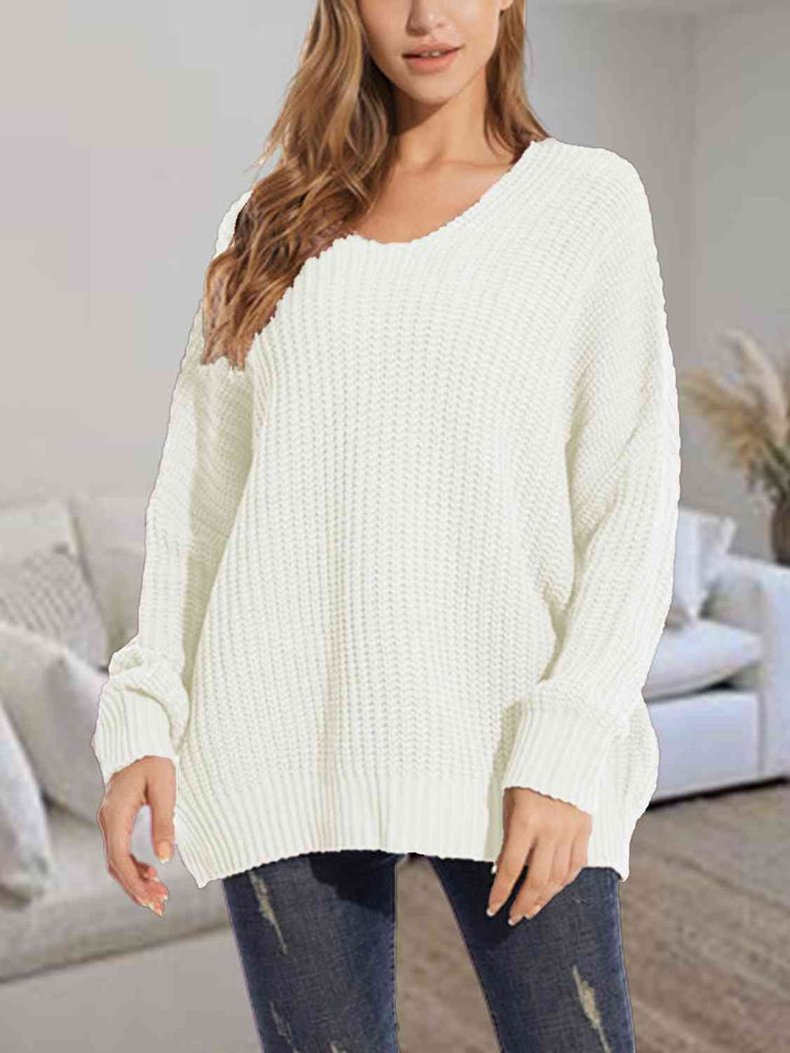Stilla | Neck Batwing Dropped Shoulder Sweater