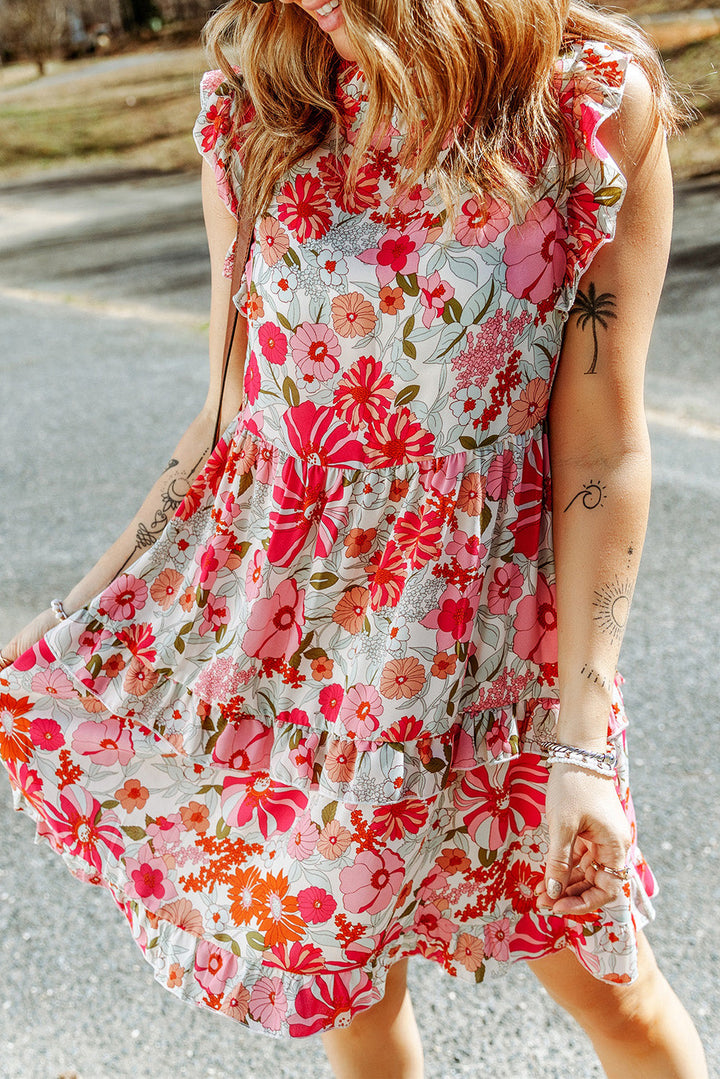 Stilla | Trykt Mock Neck Kjole