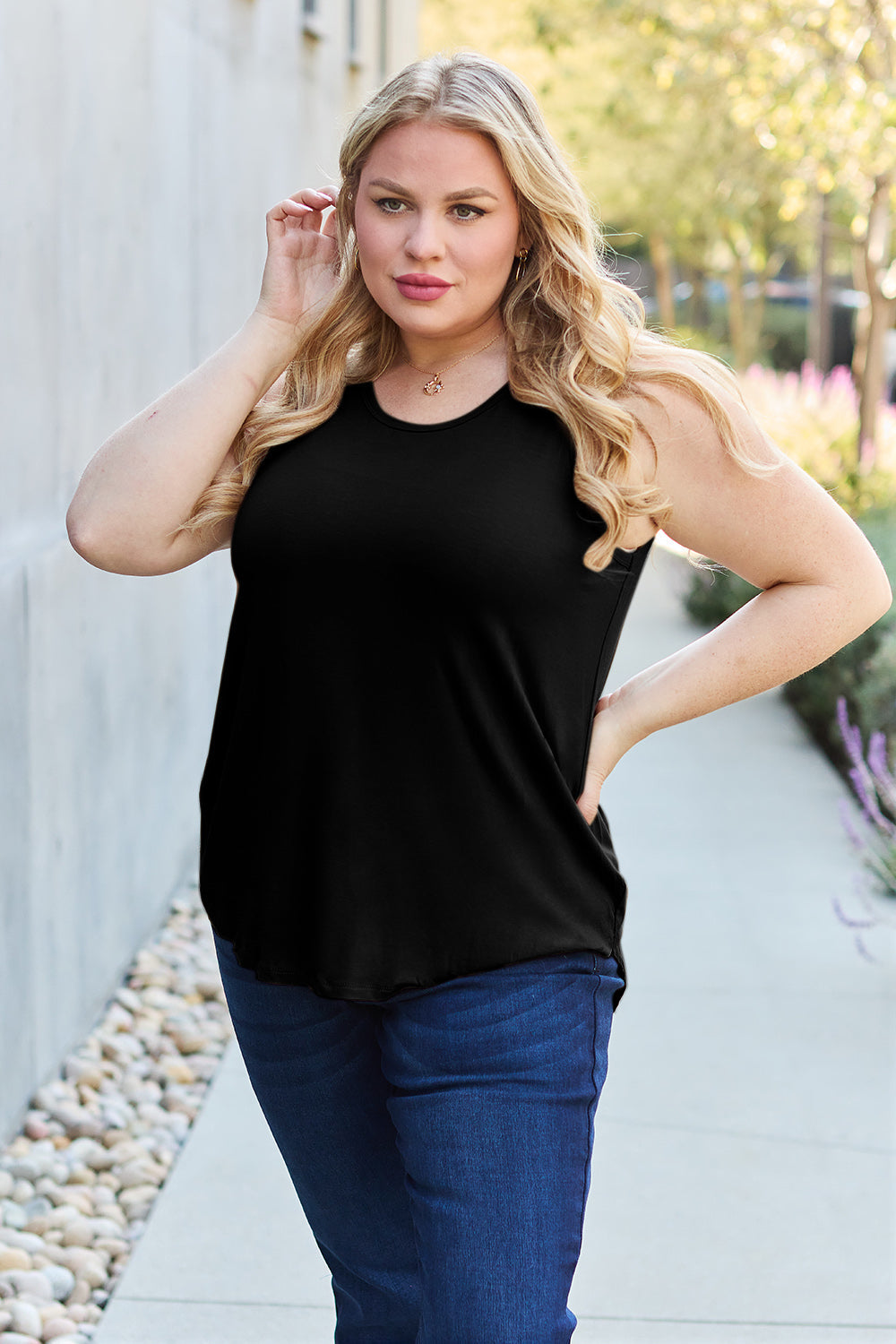 Stilla | Bae Bamboo Full Size Rund Hals Tanktop