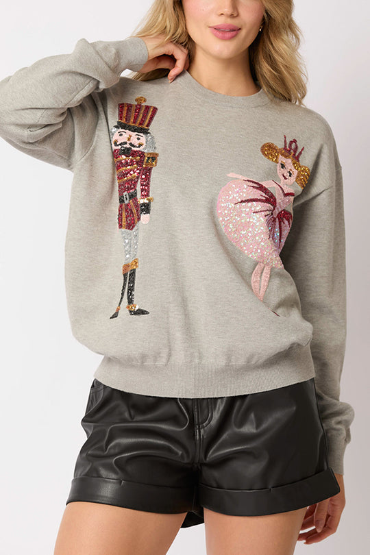 Stilla | JuleSoldat Pailletter Mode Casual Sweatshirt