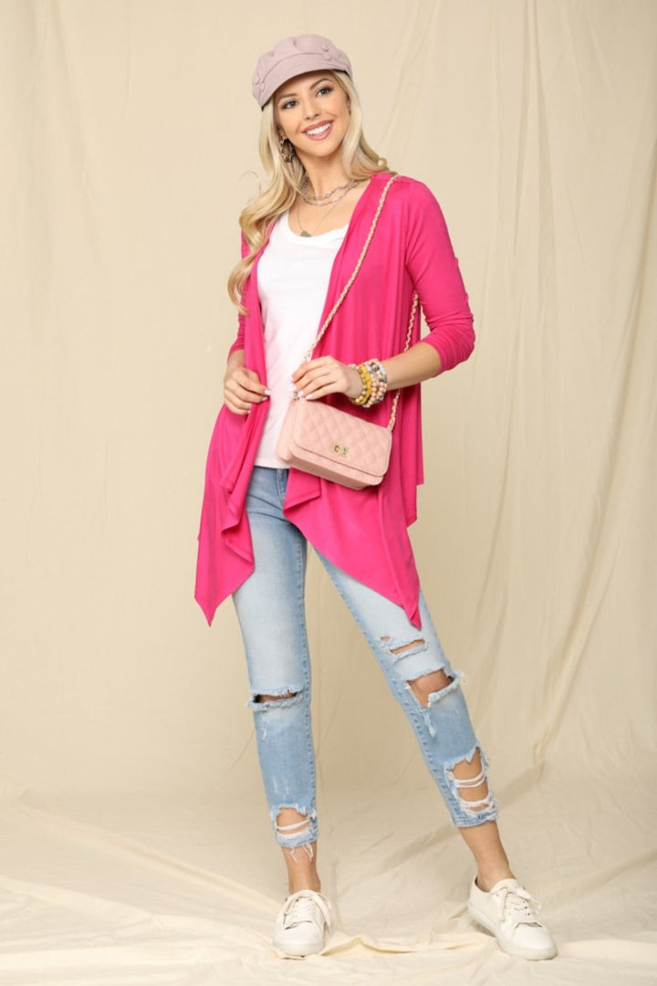 Stilla | Full Size Åben Front Strik Cardigan