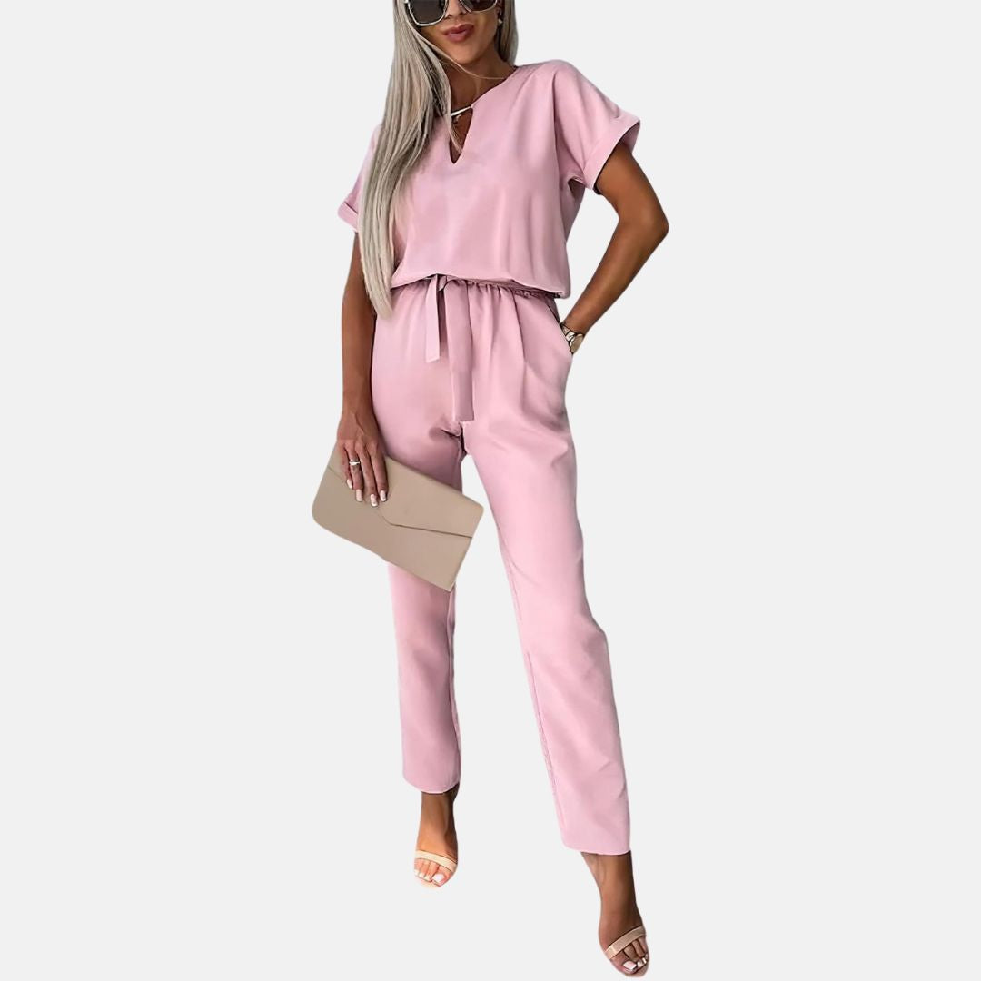 Skovae | Elegant, Festlig Kortærmet Dame Jumpsuit til Sommeren