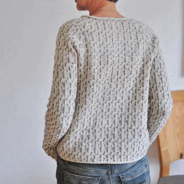 Stilla | Elegant Grå Rundhals Sweater